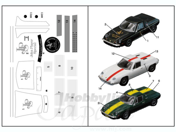 1/64 ロータス ヨーロッパ スペシャル用デカール