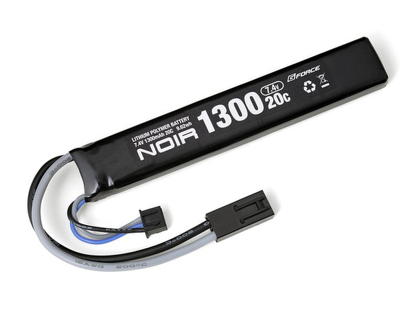 Noir Lipo 7.4V 1300mAh 20C ストックイン スティック