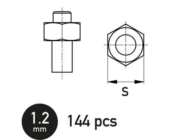 六角ナット 1.2mm (144個入り)