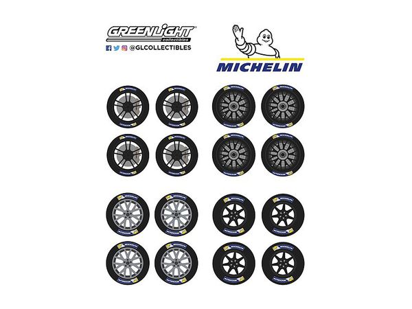 1/64 GreenLight Auto Body Shop: Wheel u0026 Tire Packs Series 3 Michelin Tires