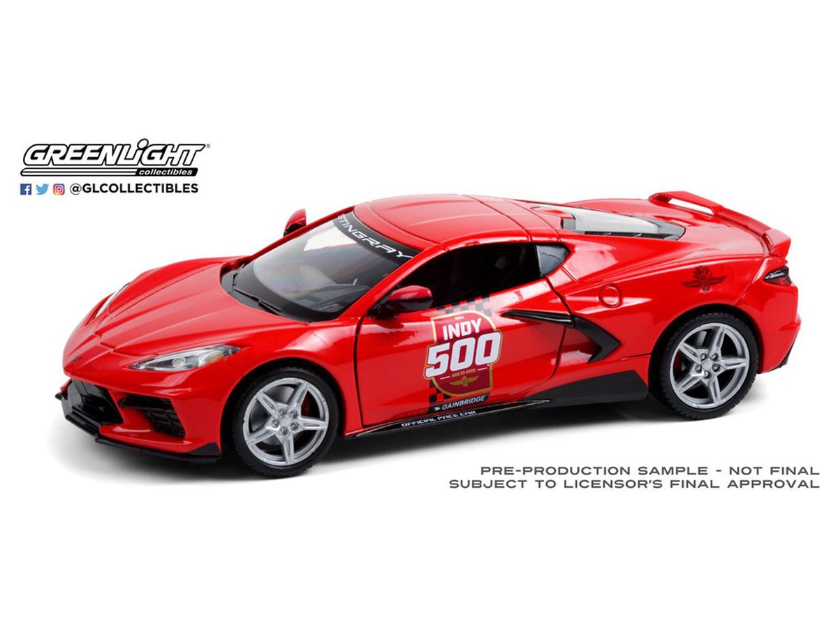 1/24 GreenLight 2020 Chevrolet Corvette C8 Stingray Coupe - 104th Running of the Indianapolis 500 Official Pace Car