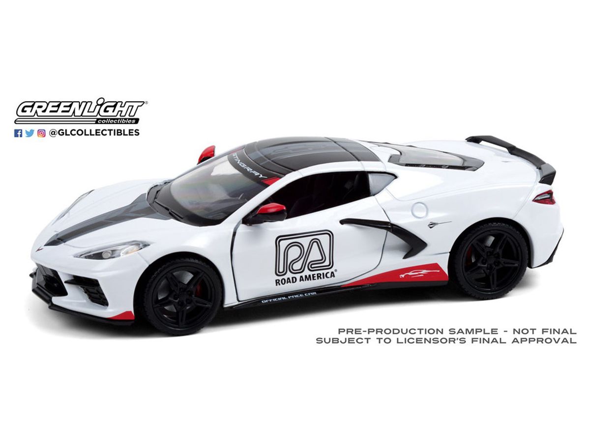 1/24 GreenLight 2020 Chevrolet Corvette C8 Stingray Coupe - Road America Official Pace Car