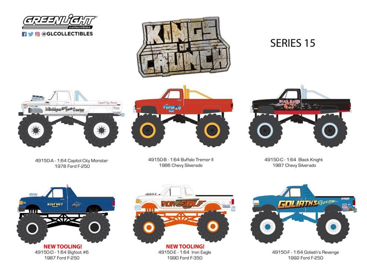 1/64 GreenLight Kings of Crunch Series 15 1Box 6pcs