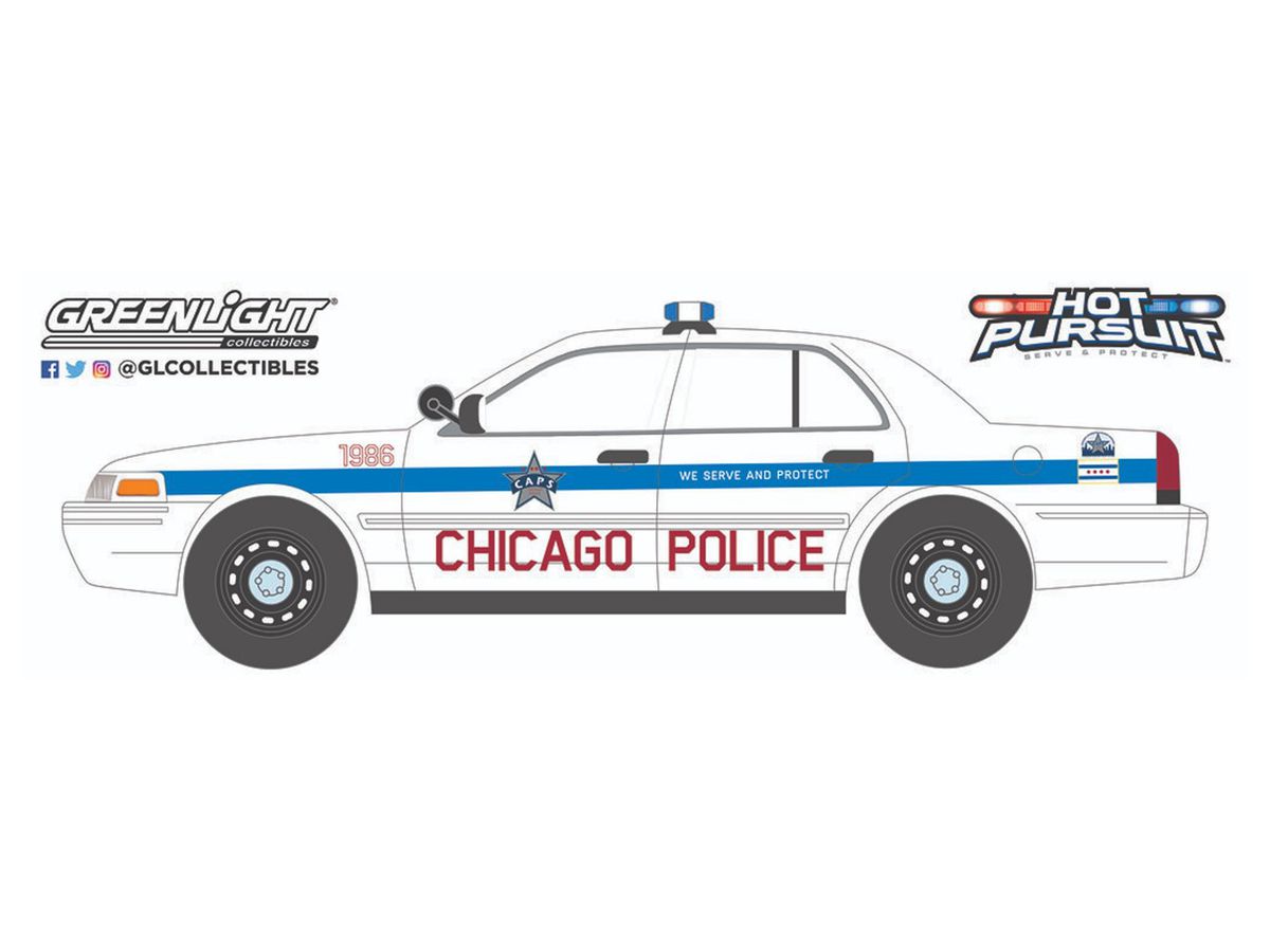 1/24 GreenLight Hot Pursuit - 2008 Ford Crown Victoria Police Interceptor - City of Chicago Police Department