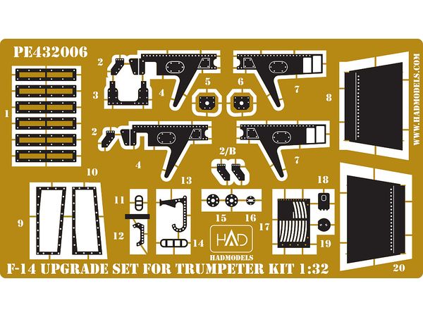 1/32 F-14 外装アップグレードエッチングパーツ (トランぺッター用)