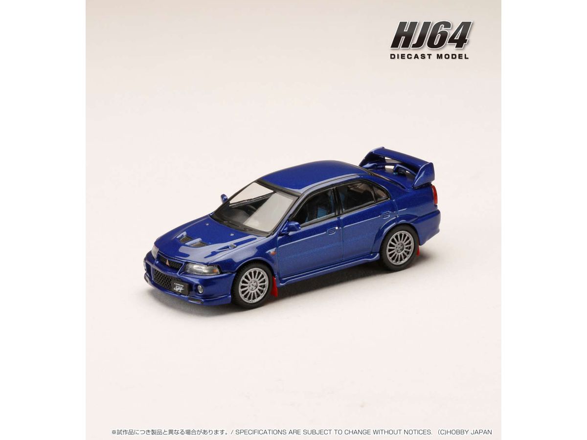 1/64 三菱 ランサー GSR エボリューション 6 (CP9A) 1999 マッドフラップ付き アイセルブルー