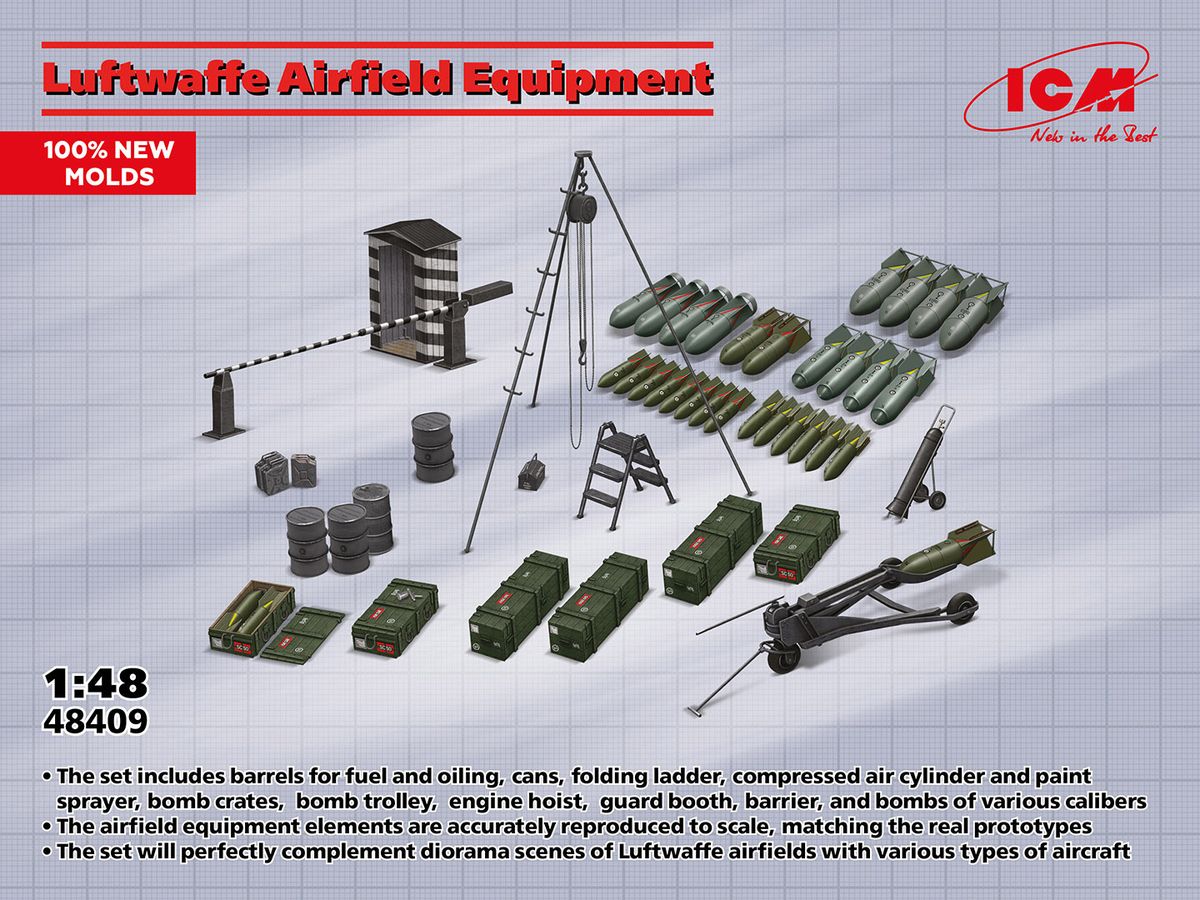 1/48 ドイツ空軍 飛行場設備セット