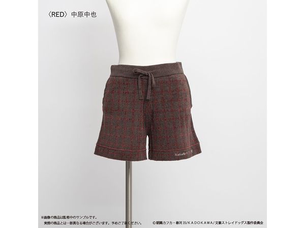 アニメ 文豪ストレイドッグス: ルームウェアショートパンツ RED 中原中也