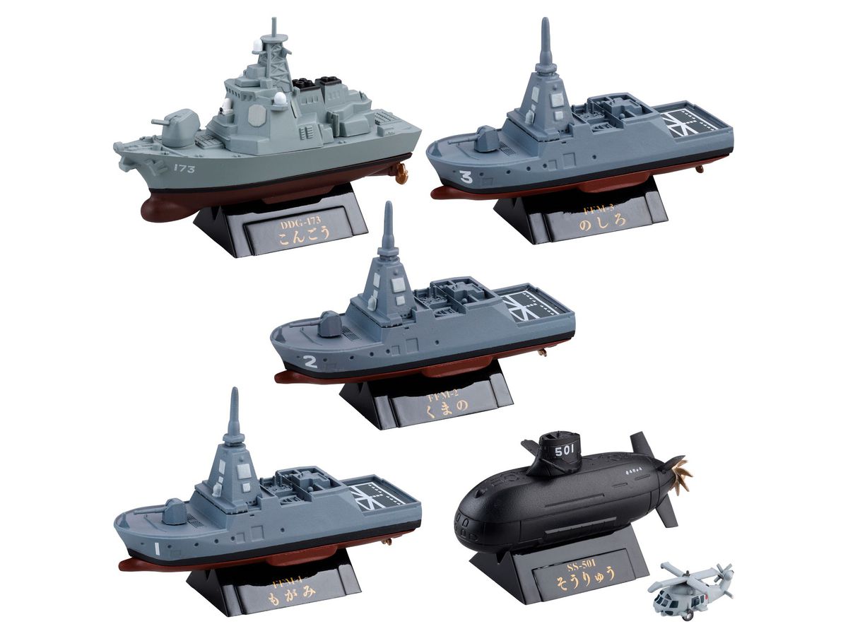 Mini Q ワールドシップデフォルメ6 海上自衛隊Vol.2 出動!最新鋭艦編 1Box 6pcs