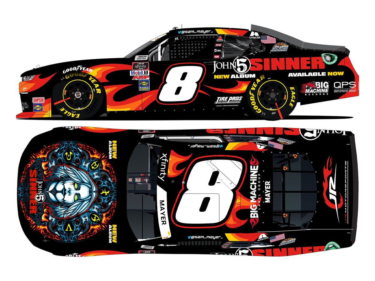 1/64 サム・メイヤー #8 JOHN5 Sinner シボレー カマロ NASCAR Xfinityシリーズ 2021