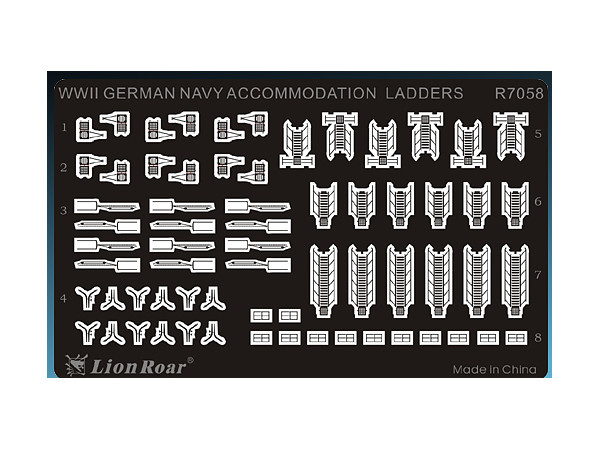 1/700 WWII ドイツ海軍 格納式ラダー