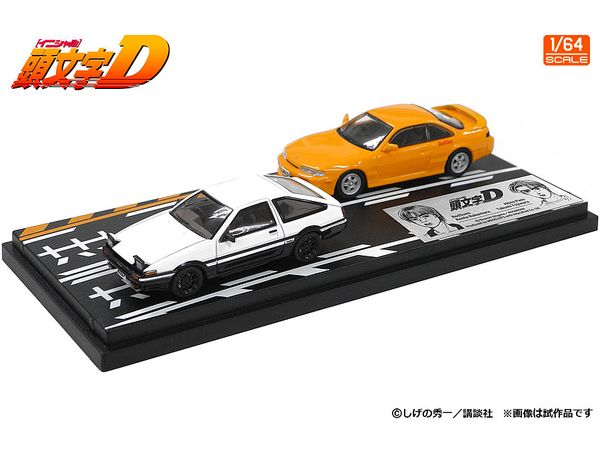 1/64 頭文字D セットVol.19 中村賢太シルビア(S14) & 藤原拓海トレノ(AE86)