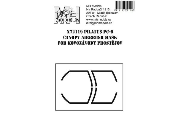 1/72 ピラタス PC-9 塗装マスクシール (KPモデル用)