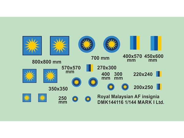 1/144 マレーシア空軍国籍マークデカール