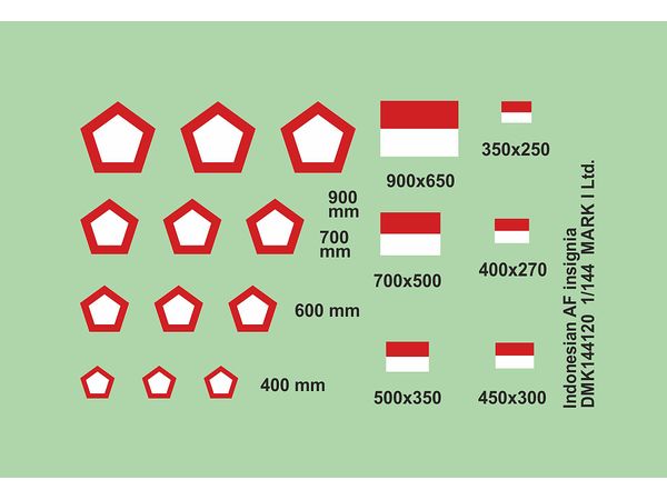 1/144 インドネシア空軍国籍マークデカール