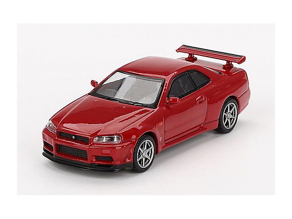 1/64 Nissan スカイライン GT-R R34 Vスペック アクティブレッド (右ハンドル)