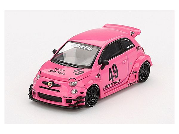 1/64 アバルト 595 LB-WORKS x Abas Works ピンク (左ハンドル)