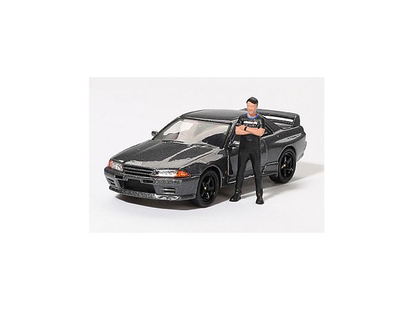 1/64 Nissan スカイライン GT-R R32 ニスモガンメタル 松田次生コレクション w / 松田次生氏フィギュア (右ハンドル)