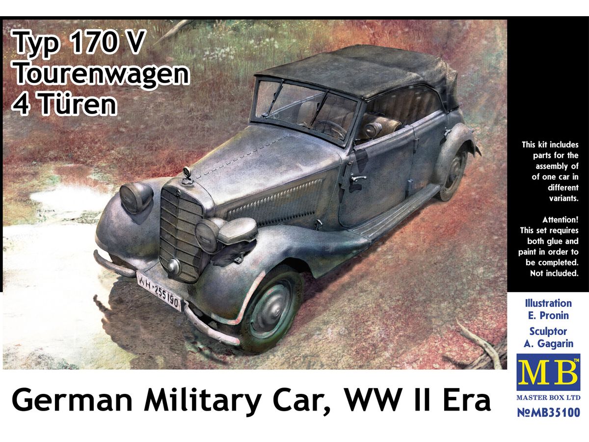 1/35 独4輪軍用乗用車170V 4ドアタイプ 1937-40