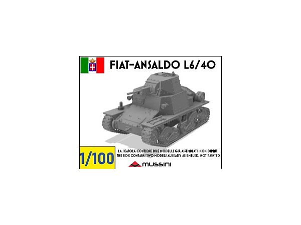 1/100 WWII イタリア フィアット・アンサルド L6/40軽戦車(2個入)