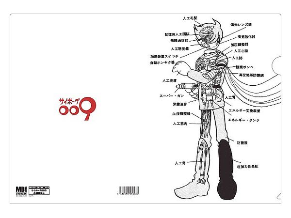 メタルボーイグッズ クリアファイル サイボーグ009 内部図解 1