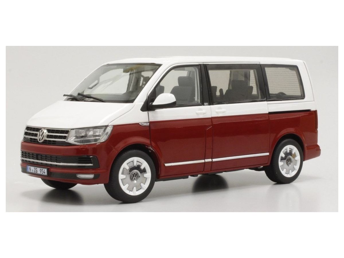 1/18 VW マルチバン T6 ジェネレーション 6 レッド/ホワイト