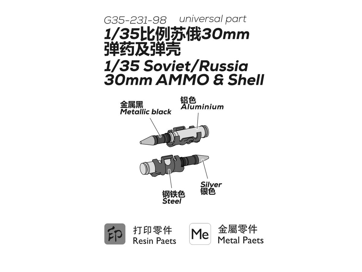 1/35 ロシア 30mm砲弾セット