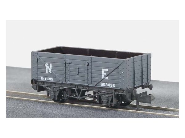 Nゲージ イギリス2軸貨車 石炭運搬車 (7枚側板・LNER・グレイ)