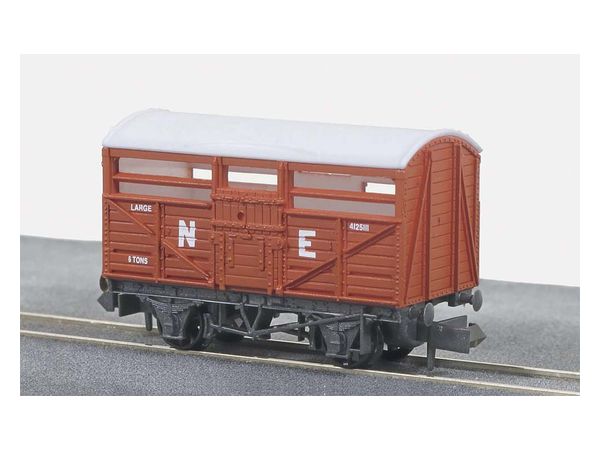 Nゲージ イギリス2軸貨車 家畜者 (LNER・錆色)