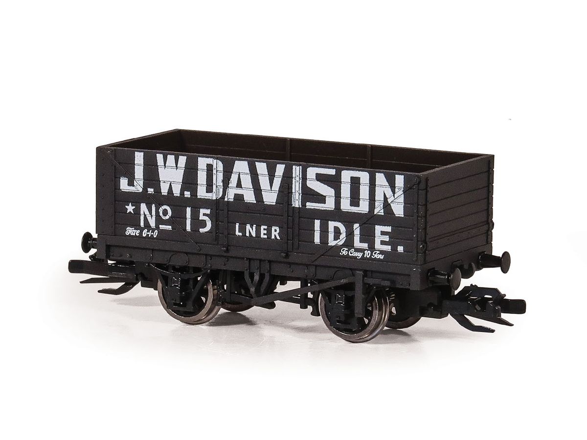 TT:120 2軸オープン貨車 7枚側板 J.W.Davison 完成品