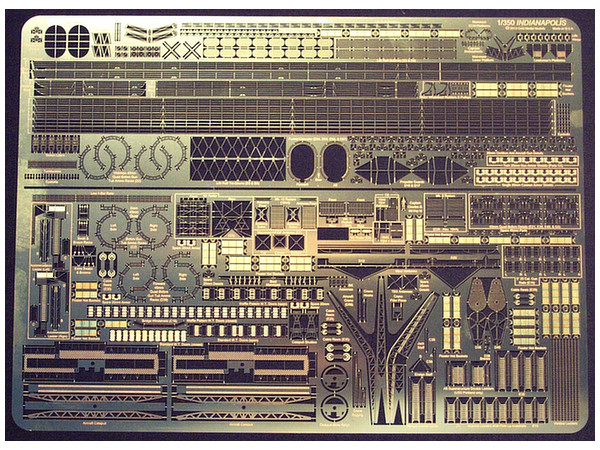 1/350 アメリカ海軍 重巡洋艦 インディアナポリス用 エッチングパーツ