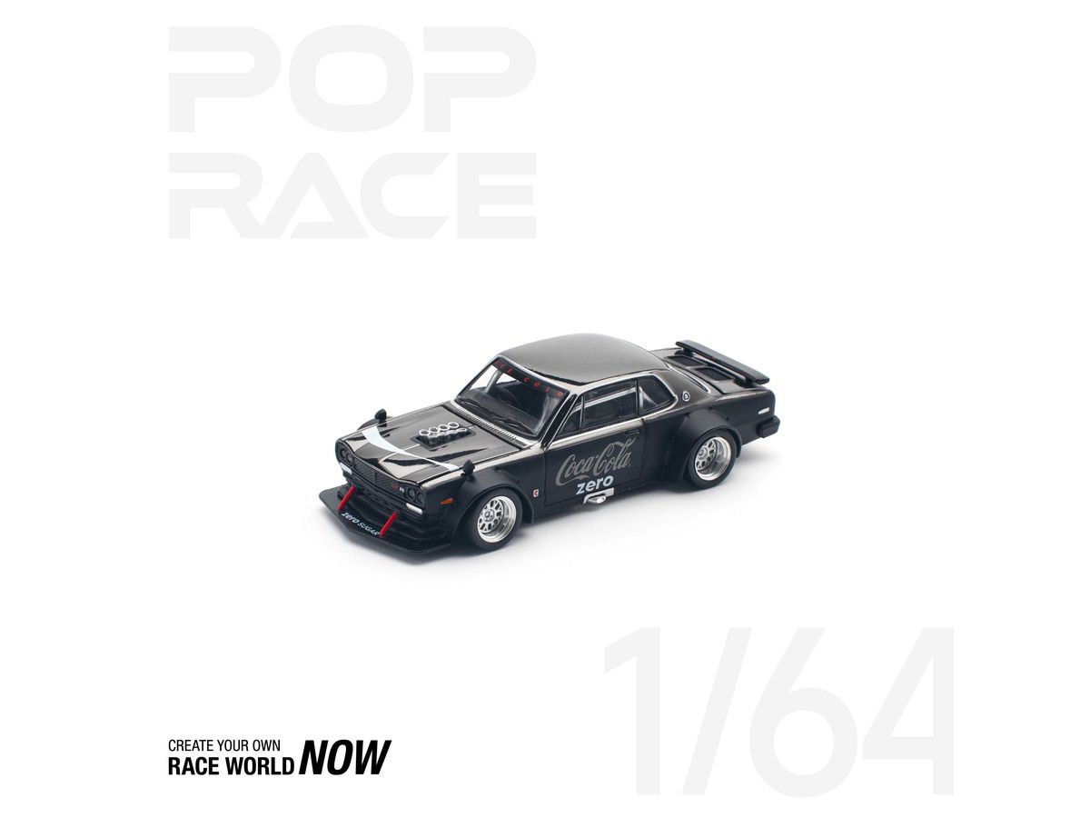 1/64 SKYLINE GT-R V8 DRIFT (HAKOSUKA) COCA COLA CHROME BLACK