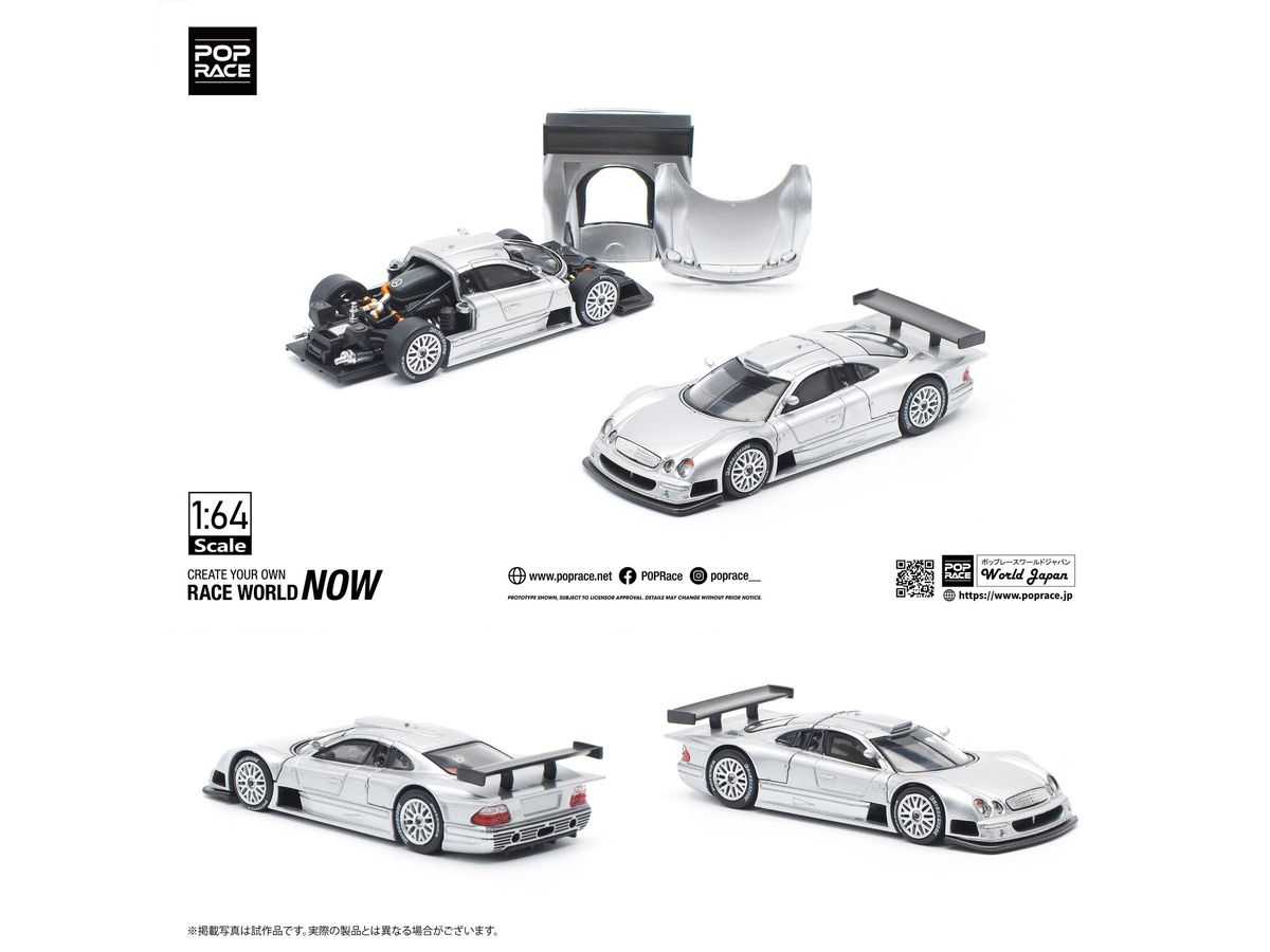 1/64 MERCEDES-BENZ AMG CLK GTR - SILVER