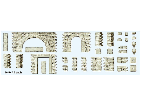 1/87 石組みの入り口&コーナー 各5個 HOゲージ