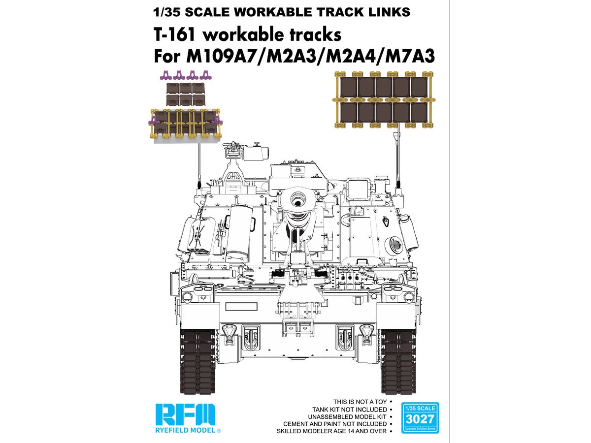 1/35 M109A7/M2A3/M2A4/M7A3 用T161 連結組立可動式履帯セット (インジェクション製)