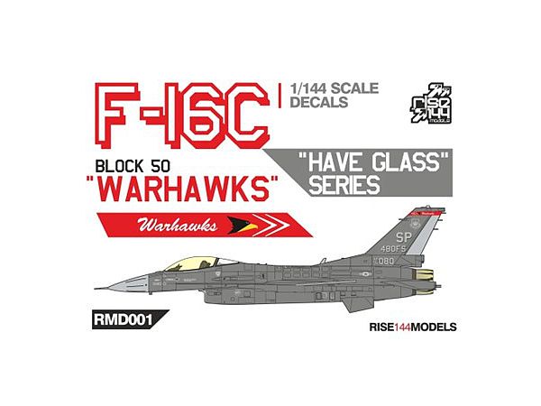 1/144 F-16C ブロック50 米空軍第480戦闘飛行隊  ウォーホークスハブグラス塗装デカール