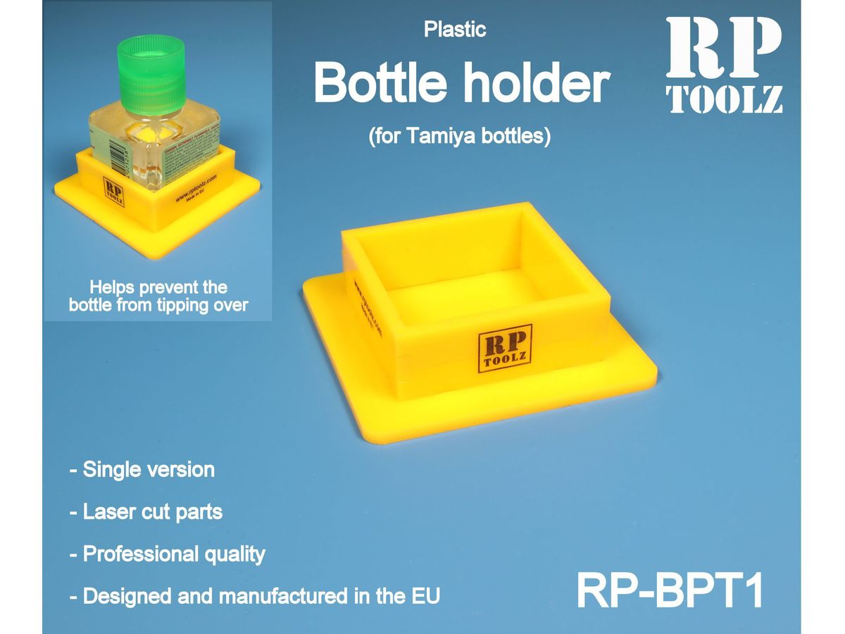タミヤ角ビン40ml用 プラ製ホルダー 1本用 (イエロー)