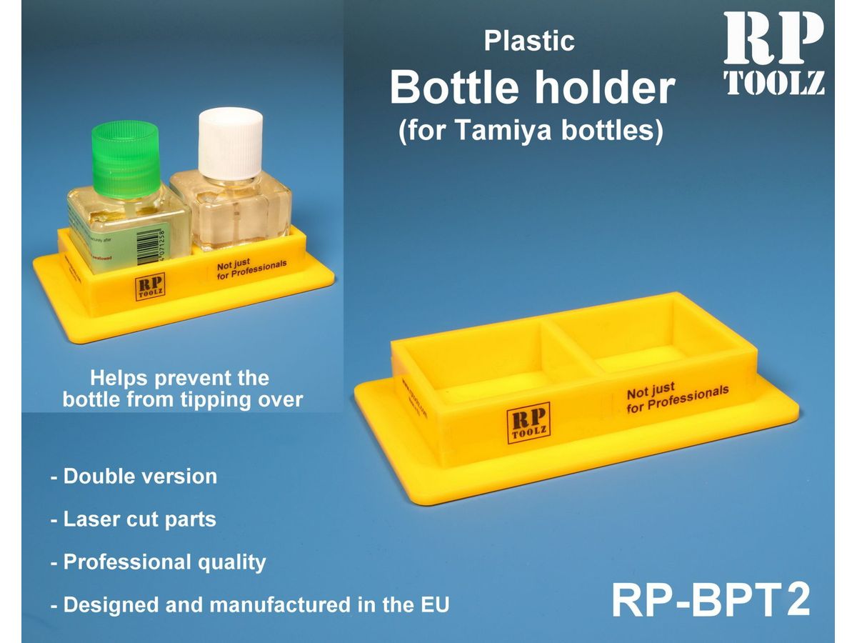 タミヤ角ビン40ml用 プラ製ホルダー 2本用 (イエロー)