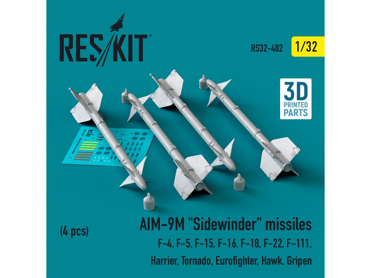 1/32 AIM-9M サイドワインダーミサイル (4個入)