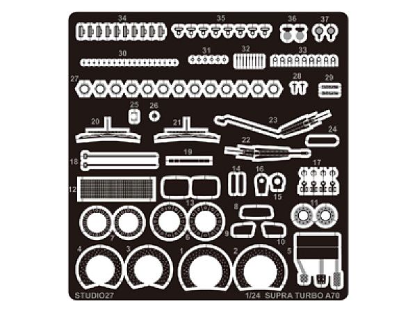 1/24 SUPRA TURBO A70 Upgrade Parts