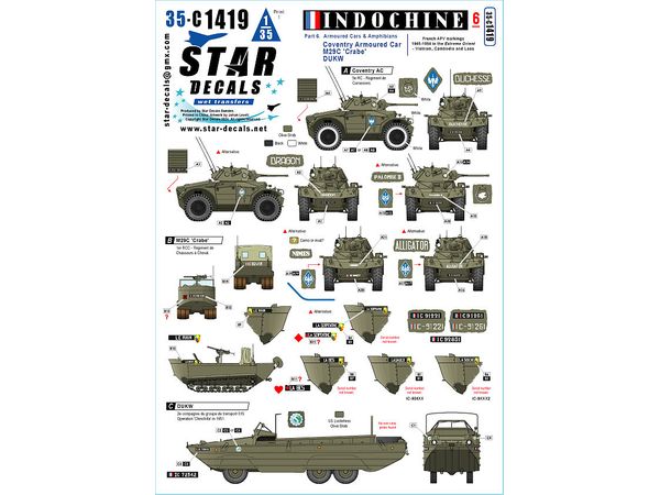 1/35 現用 フランス インドシナ戦争#6 装甲車・水陸両用車 コベントリー装甲車/M29Cクラブ/ウィーゼル/DUKW