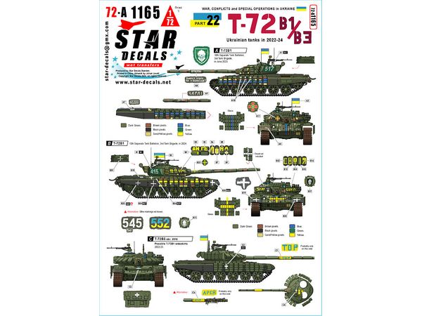 1/72 現用 ウクライナの戦争#22 ウクライナ軍のT-72B1/T-72B3 2016年型(2022-2024年)