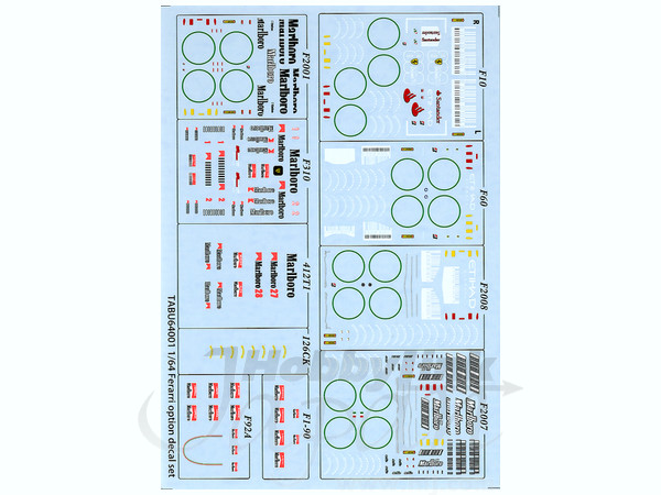 1/64 フェラーリ オプションデカールセット