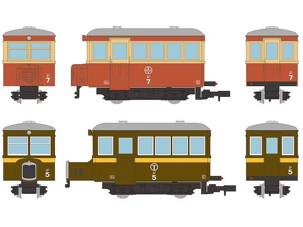 1/150 鉄道コレクション ナローゲージ80 猫屋線 ジ7旧塗装・ジ5茶色塗装