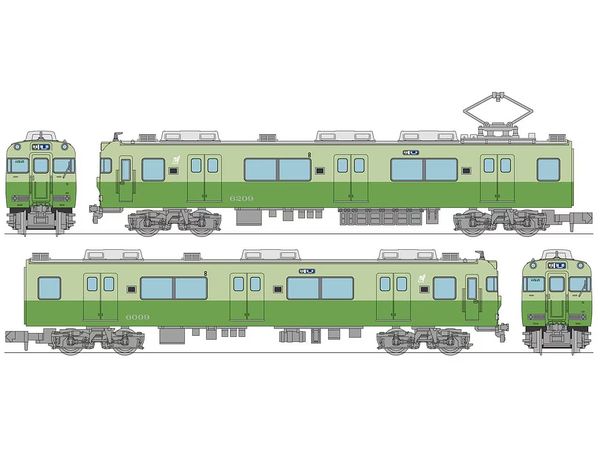 1/150 鉄道コレクション 名古屋鉄道6000系(いもむし復刻塗装列車・6009編成)2両セット