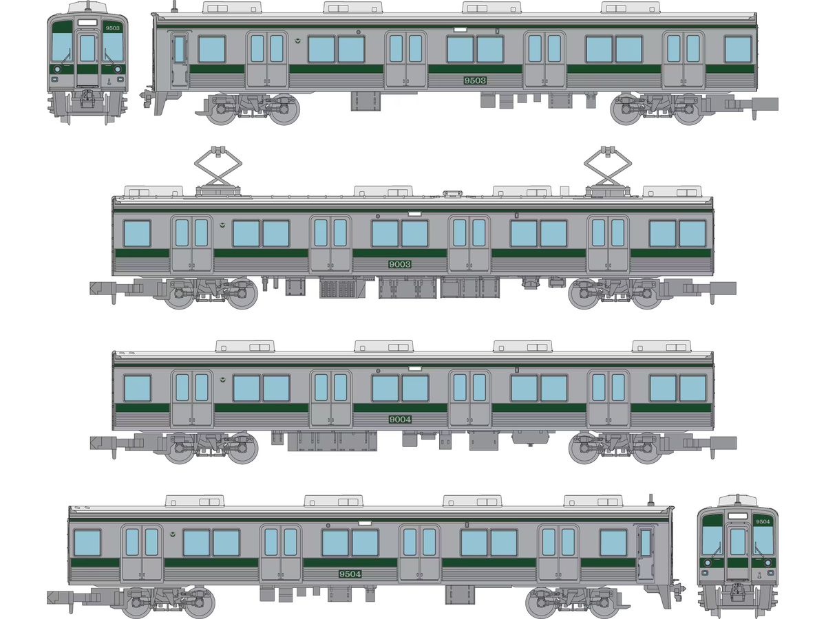 1/150 鉄道コレクション 南海電気鉄道9000系(旧塗装・緑帯)4両セットB