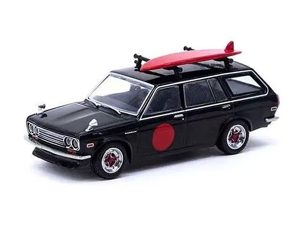 1/64 Tarmac Works Mijo Exclusive Datsun Bluebird 510 Wagon with Surfboard.