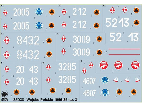 1/35 ポーランド陸軍デカール 1965-85年 Vol. 3