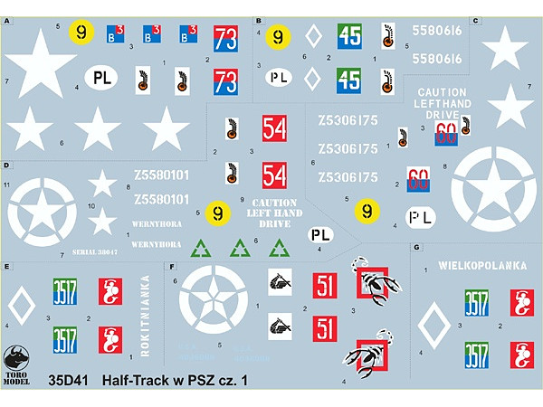 1/35 ポーランド軍 M3ハーフトラック系用 デカールVol. 1