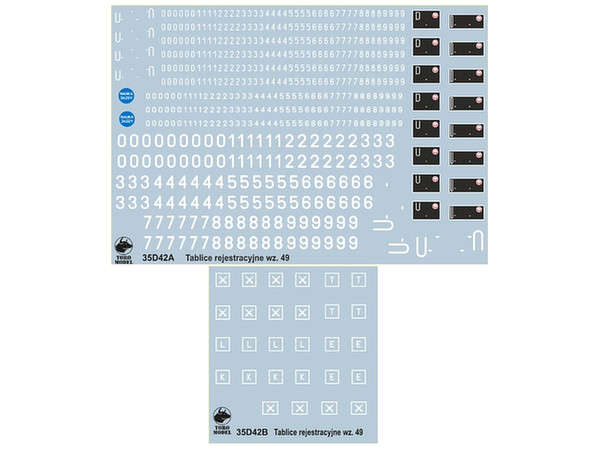 1/35 ポーランド軍 車両番号パターンとステンシル 1946年 デカール